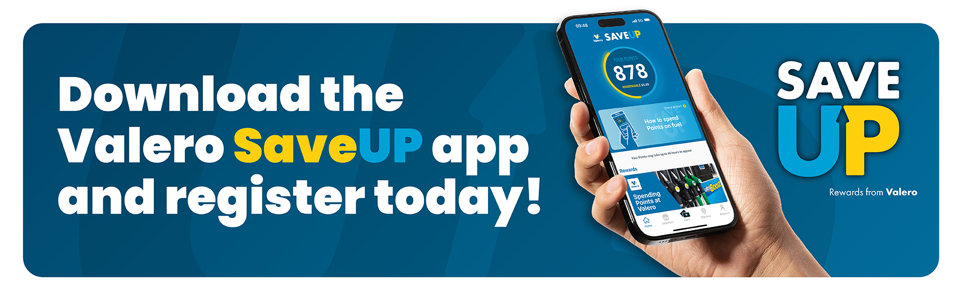 Save on fuel with the SaveUP app. 200 points when you download and register*